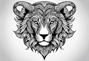 small animal face tattoo idea