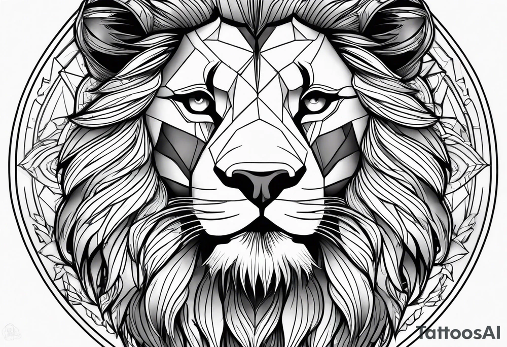 a circle with four dots on the border in a line transitioning into a harder line tattoo idea