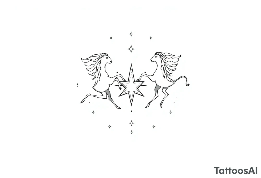 Gemini star constellation tattoo idea