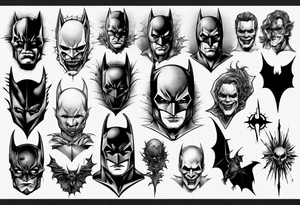 the dark knight sleeve tattoo idea