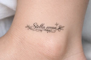 Stella erran, Maybe a medium lining of the letters style tattoo idea