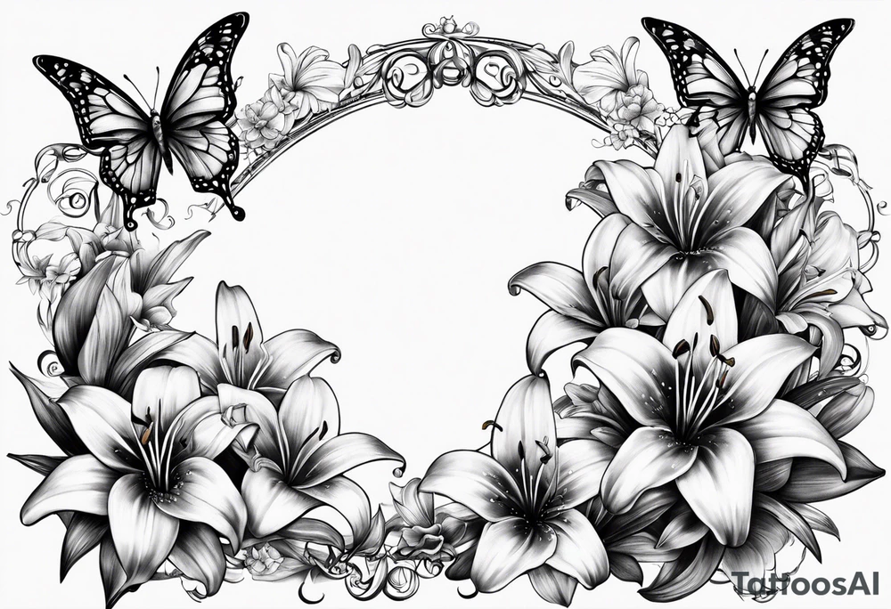Children names stars lillies books fantasy butterflies tattoo idea