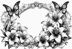 Children names stars lillies books fantasy butterflies tattoo idea