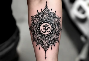 mandala with Om in the middle tattoo idea
