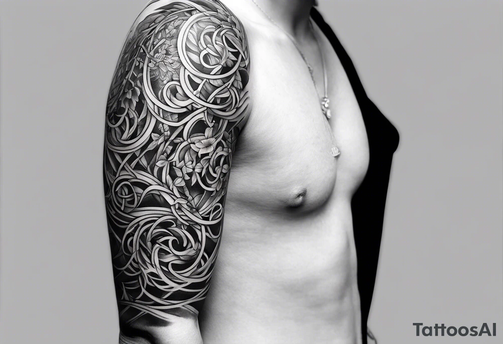 Sleeve tattoo. Vines wrapping around the upper arm. tattoo idea
