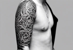 Sleeve tattoo. Vines wrapping around the upper arm. tattoo idea