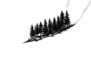 Coniferouse forest silhouette around the forearm a tattoo tattoo idea