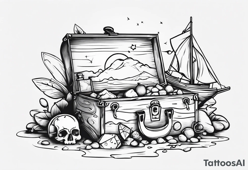 Treasure hunt tattoo idea