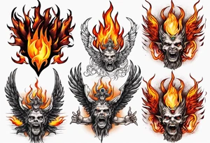 God on fire tattoo idea