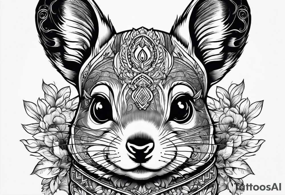 Cute Chinchilla tattoo idea