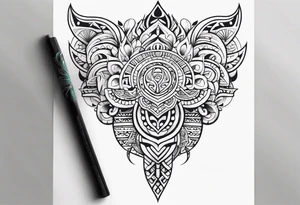Maori back and neck tattoo design tattoo idea