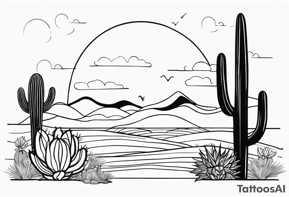 New mercies I see, boots with flowers growing out of them, cactus desert, waves, sun rays tattoo idea