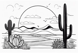 New mercies I see, boots with flowers growing out of them, cactus desert, waves, sun rays tattoo idea