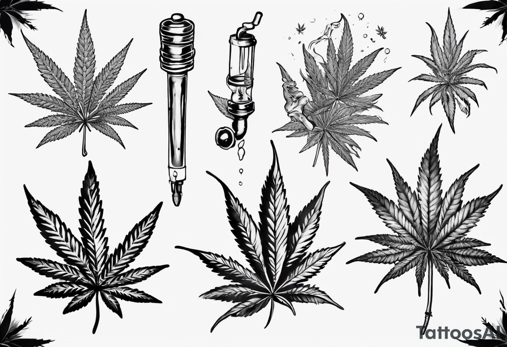 marijuana tattoo idea