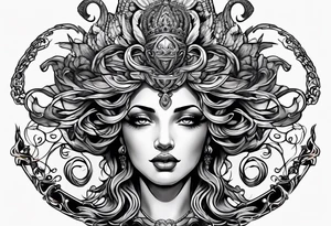 medusa crown tattoo idea