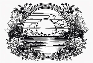 A sunset with a sega tattoo idea
