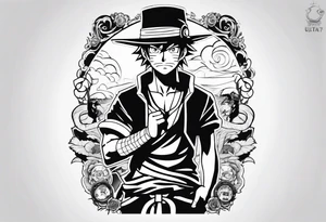 Naruto and monkey d luffy tattoo idea