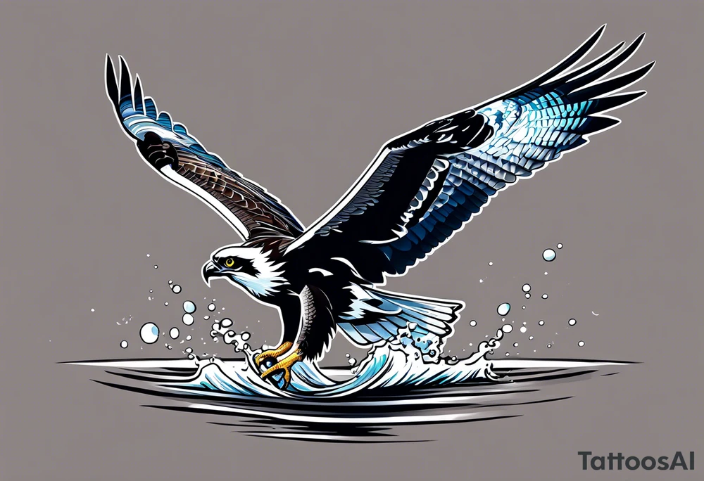 osprey
fishing
diving
plunging tattoo idea