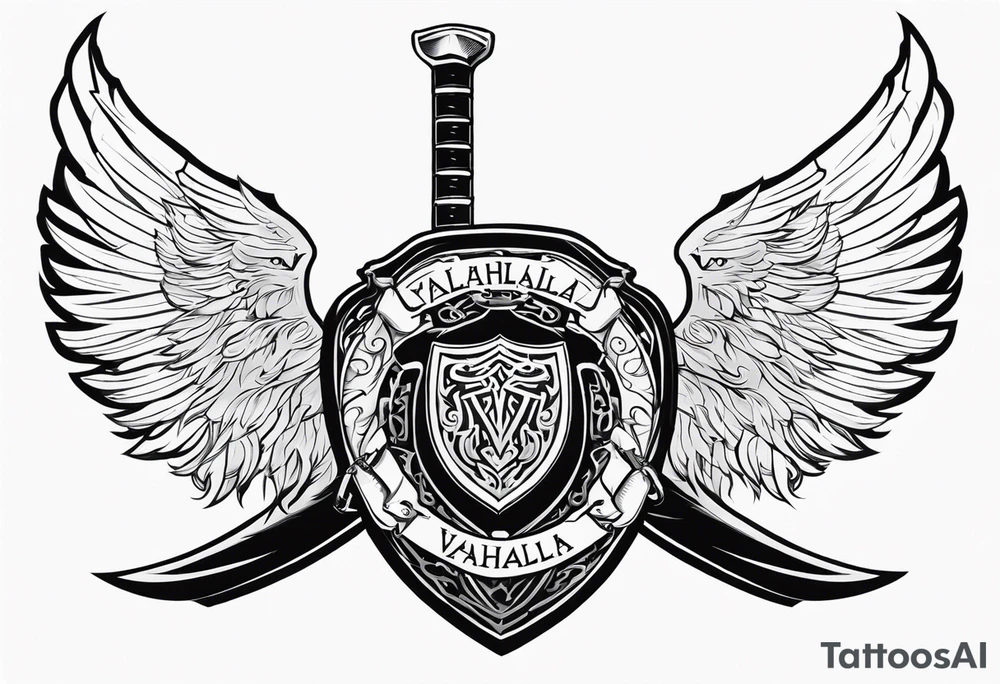 Valhalla
shield sword tattoo idea