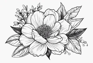floral western tattoo idea