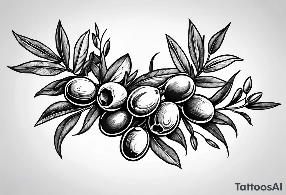 Olive branch tattoo idea