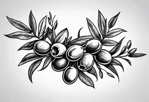 Olive branch tattoo idea