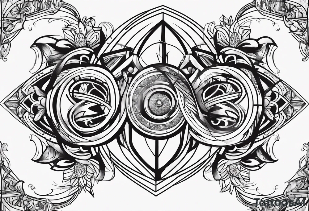 Abstract logo with leash tattoo idea