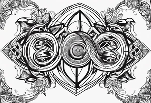 Abstract logo with leash tattoo idea