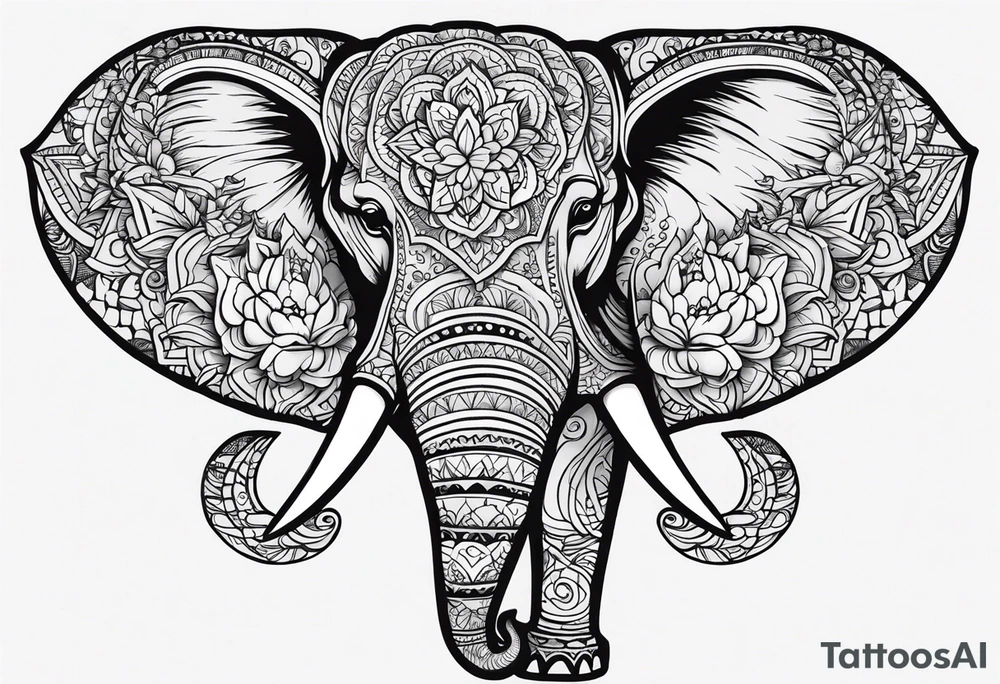 Single needle finger tattoos inspired by Thai elephant/mandala tattoos tattoo idea