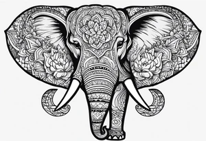 Single needle finger tattoos inspired by Thai elephant/mandala tattoos tattoo idea