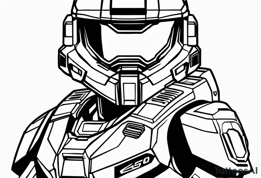 Halo master chief tattoo idea