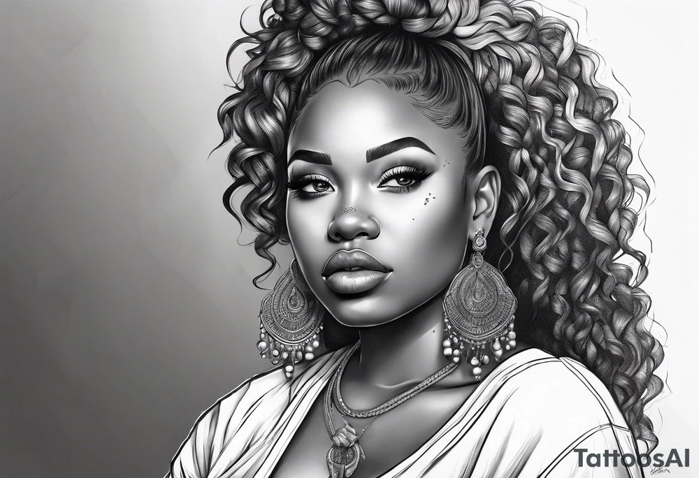 Thick black girl tattoo idea