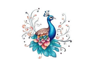 Peacock tattoo idea