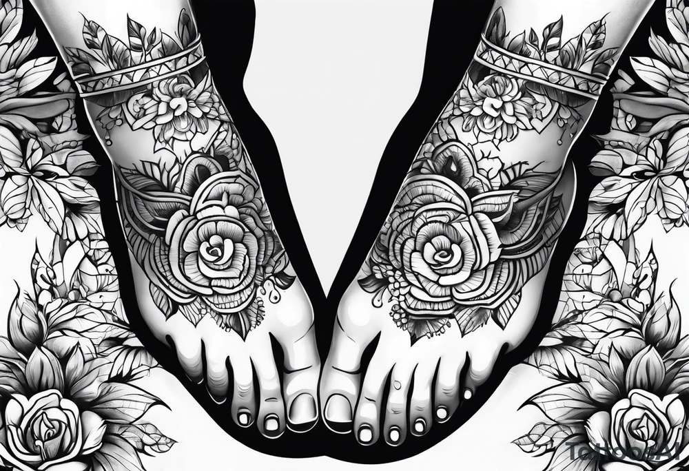 Baby feet tattoo idea