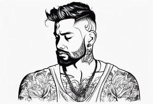 man with big penis tattoo idea