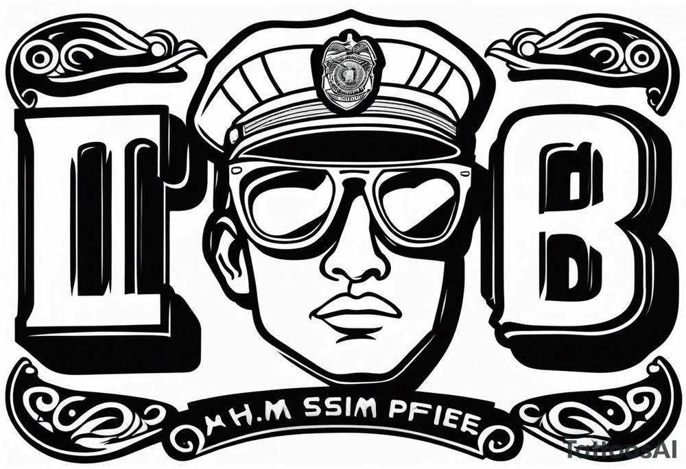 Officer Sunglasses tattoo idea