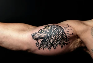 egyptian theme animals tattoo idea