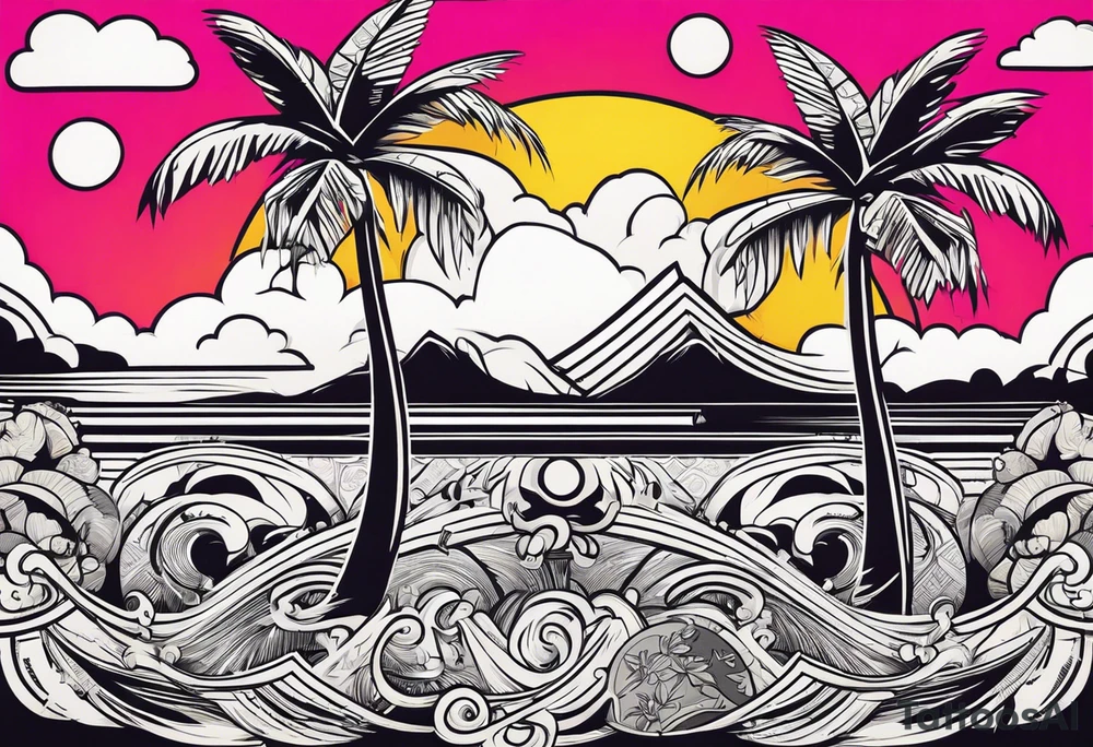 Palm trees, money tattoo idea