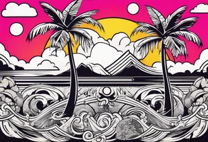 Palm trees, money tattoo idea