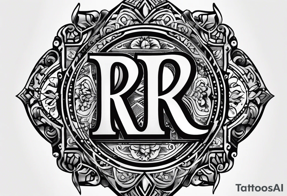 Scrabble tile with the letter R and number 14 tattoo idea