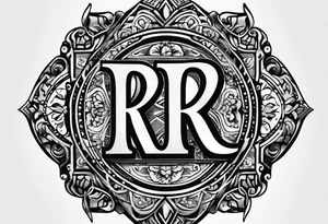 Scrabble tile with the letter R and number 14 tattoo idea