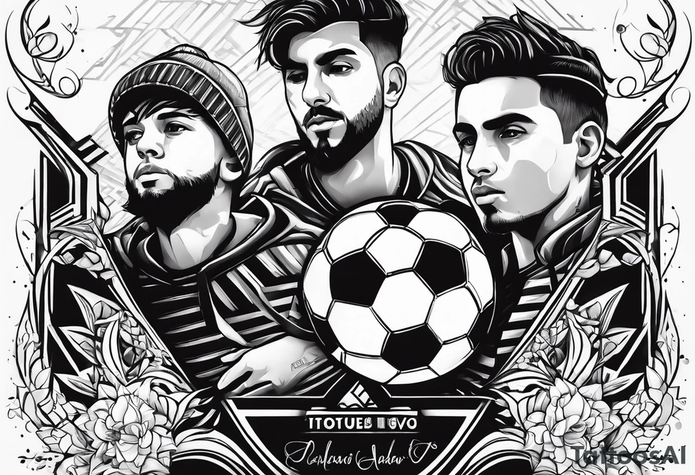 My sons Riccardo and Alessio love football tattoo idea