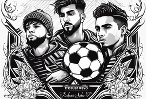 My sons Riccardo and Alessio love football tattoo idea