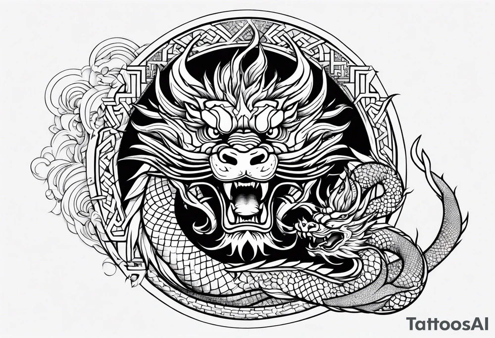 Chinese dragon tattoo idea
