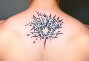 legendary dragonball z scene with energy aura and power effects tattoo idea