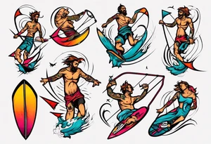 Kiteboarding tricks god tattoo idea