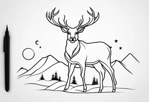 Magical Reindeer tattoo idea