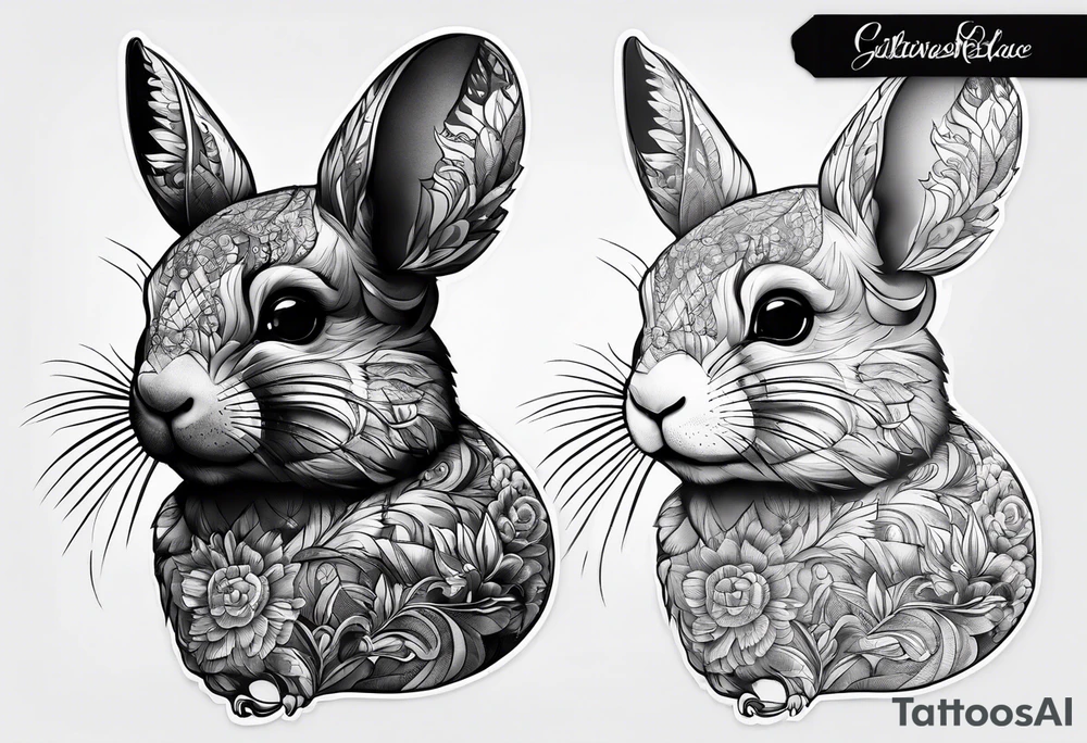 Chinchilla full body tattoo idea