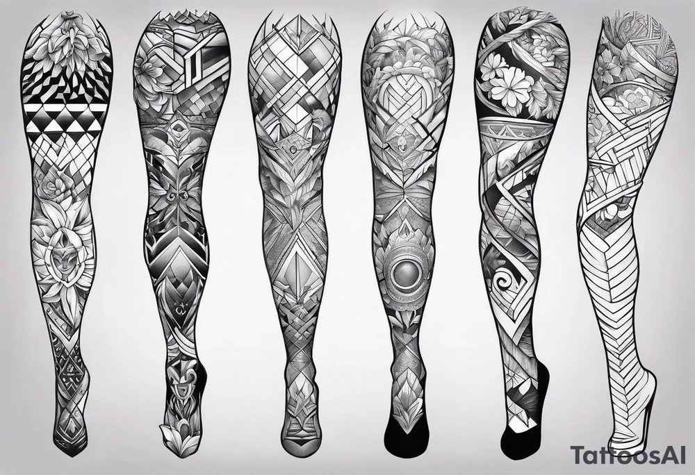 Full leg tattoo design tattoo idea