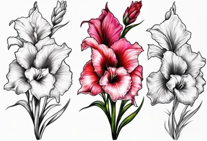 gladiolus design tattoo idea